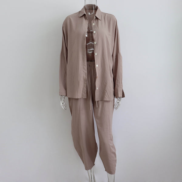Conjunto Casual Polo Manga Larga y Pantalón Harem - Estilo Europeo Moderno - Image 5