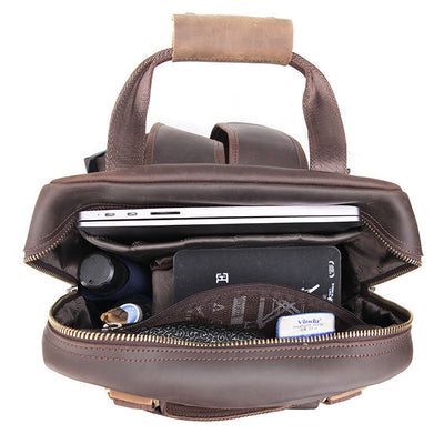 Bolsa Bandolera de Cuero Crazy Horse Estilo Europeo - Image 18