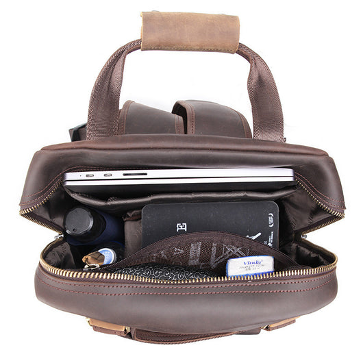 Bolsa Bandolera de Cuero Crazy Horse Estilo Europeo - Image 18