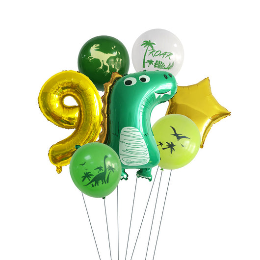 Set de Globos Números Aluminio Dinosaurio para Fiesta Temática Jungle - Image 18