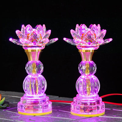 Lámpara LED Buda Loto Cristal Multicolor con Luz Ambiente - Image 10