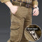 Pantalones Cargo Gruesos Casuales para Hombre - Corte Recto Algodón Puro