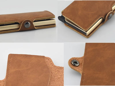 Billetera de Cuero con Protección RFID y Cierre Automático Antirrobo - Image 7