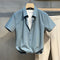 Camisa Casual Slim Fit Rayada para Hombre - Manga Corta Estilo Ejecutivo