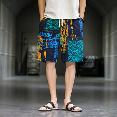 Shorts de Playa Talla Grande Estilo Chino en Algodón y Lino - Image 5