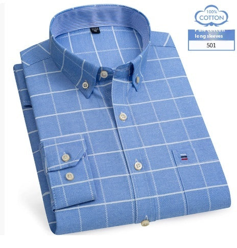 Camisa de Cuadros de Algodón Puro para Hombre - Image 9