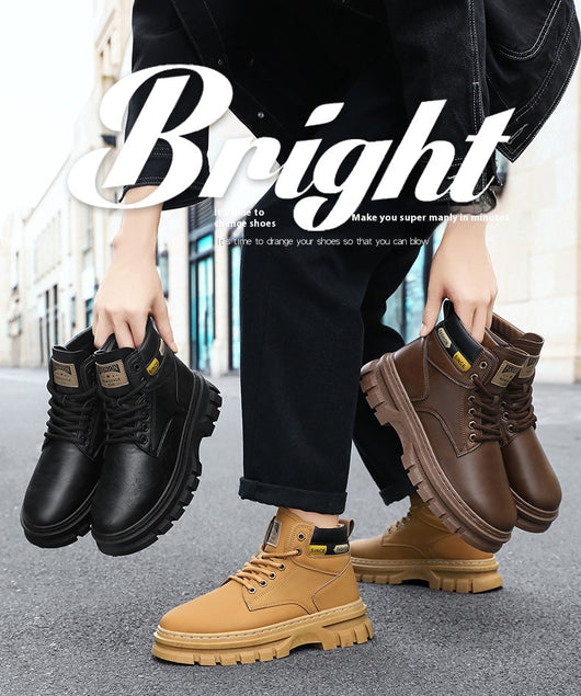 Botas Martin Altas para Hombre Estilo Británico de Trabajo - Image 28