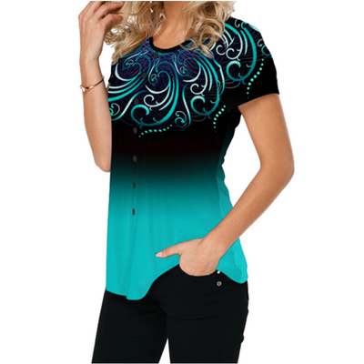 Playera Casual de Degradado de Manga Corta - Image 14