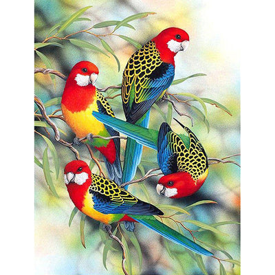 Cuadro de Diamantes 5D - Pájaro en Árbol, Pintura de Diamantes DIY - Image 9
