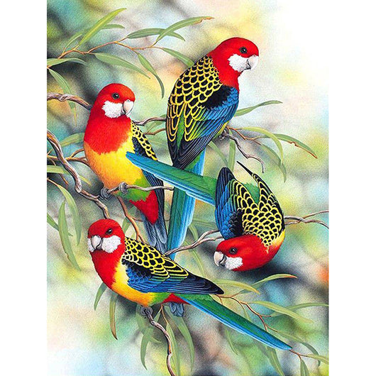 Cuadro de Diamantes 5D - Pájaro en Árbol, Pintura de Diamantes DIY - Image 9