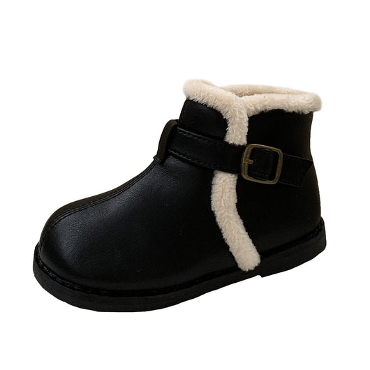 Zapatillas Coreanas de Lana Cardada con Cierre Velcro y Suela Suave - Image 4
