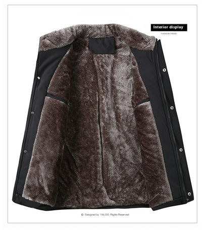 Abrigo Acolchado de Algodón para Papá - Chaqueta Cálida Otoño Invierno - Image 22