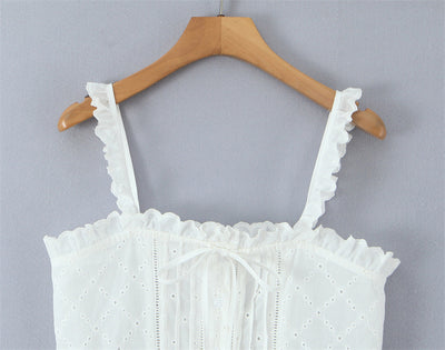 Conjunto de Blusa sin Mangas Bordada y Culotte de Algodón - Image 26