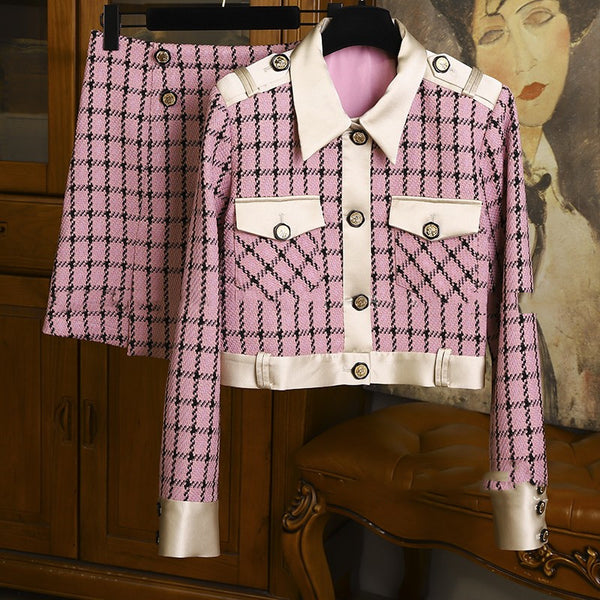 Falda Plisada Cuadrille Slim Fit - Traje Ejecutivo Femenino - Image 9