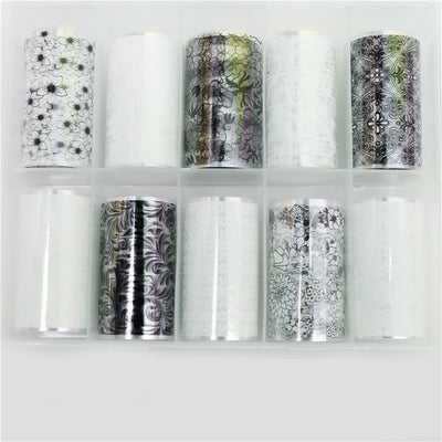 Calcomanías de Uñas con Diseño de Flores y Estrellas - Pegatinas Trendy - Image 24