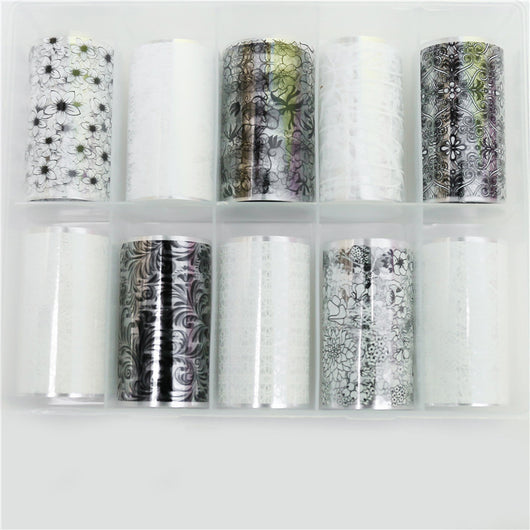 Calcomanías de Uñas con Diseño de Flores y Estrellas - Pegatinas Trendy - Image 24