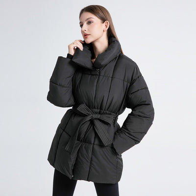 Abrigo Acolchado Talla Grande para Mujer - Chaqueta de Algodón Grueso Largo - Image 11