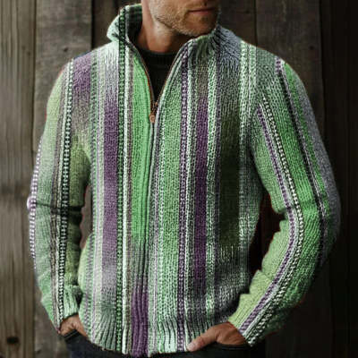 Chaqueta Navideña Casual para Hombre con Estampado 3D y Cierre - Image 13