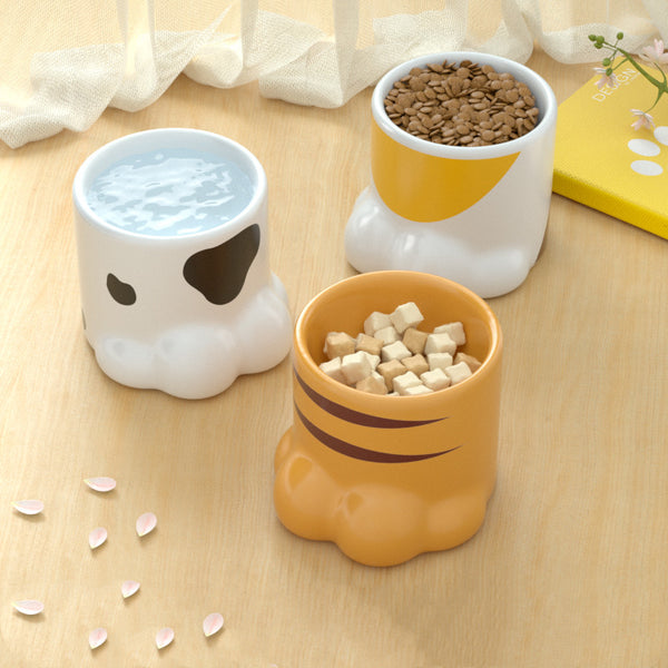 Comedero Elevado para Gatos de Cerámica Premium - Protección Cervical
