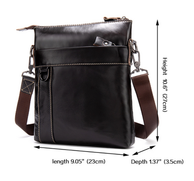 Bolsa Mensajera de Cuero para Hombre - Estilo Casual y Negocios - Image 4