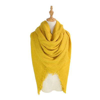 Bufanda Oversized de Falso Cachemira - Diseño Liso y Versátil - Image 18