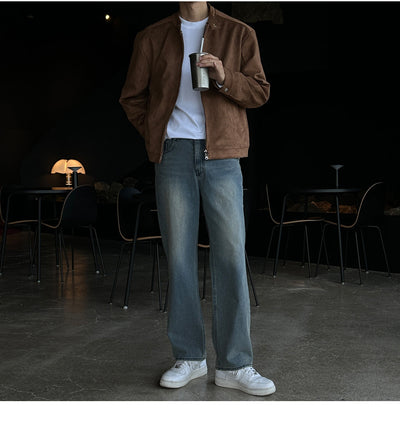 Chaqueta Café con Cuello de Pie - Image 17