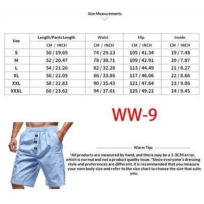 Shorts de Lino Sueltos para Hombre - Estilo Playa Casual Lavado - Image 10