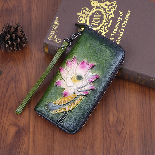 Billetera Larga para Mujer con Múltiples Compartimentos de Tarjetas - Diseño Retro - Image 4