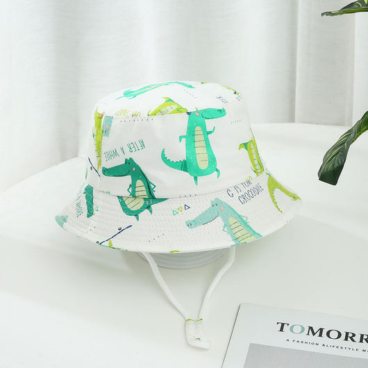 Gorro de Sol para Niño y Niña con Ala Ancha y Estampado de Dinosaurios - Image 18