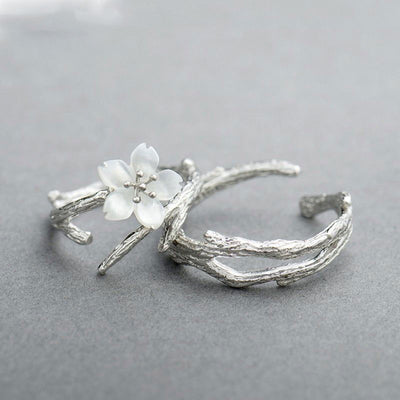Anillo de Pareja Flor de Cerezo en Plata de Ley 925 - Image 6