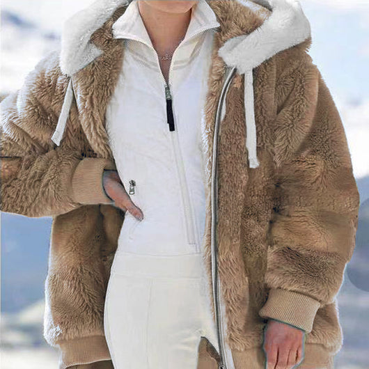 Abrigo Sudadera Deportiva Mujer con Capucha y Cierre - Invierno Cálido - Image 6