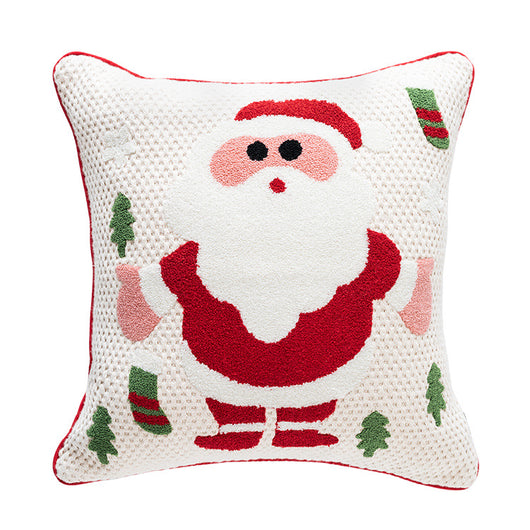 Funda de Almohada de Algodón Bordada Navideña - Image 2
