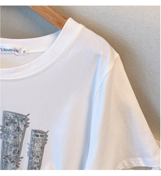 Blusa Básica Escote Redondo Talla Grande con Efecto Reductor de Manga Corta - Image 17