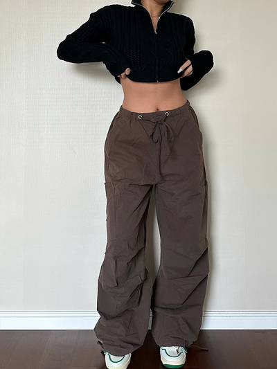 Pantalones Cargo Mujer Bolsillos Sueltos Corte Recto - Image 10
