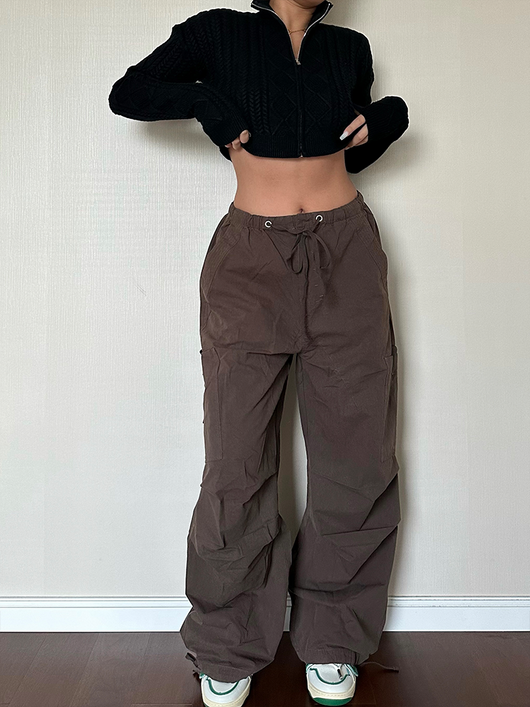 Pantalones Cargo Mujer Bolsillos Sueltos Corte Recto - Image 10