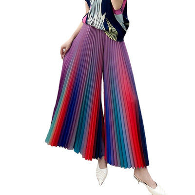 Pantalón Ancho Plisado Degradado Efecto Reductor - Versátil y Moderno - Image 5