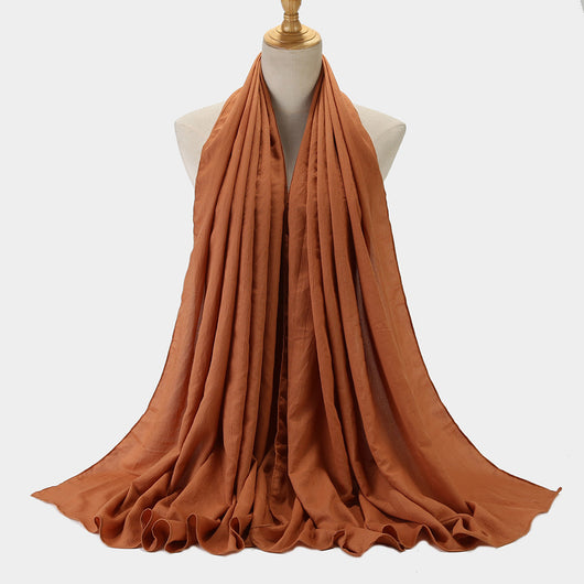 Pañuelo Cuadrado de Algodón y Lino - Diseño Liso y Versátil - Image 19