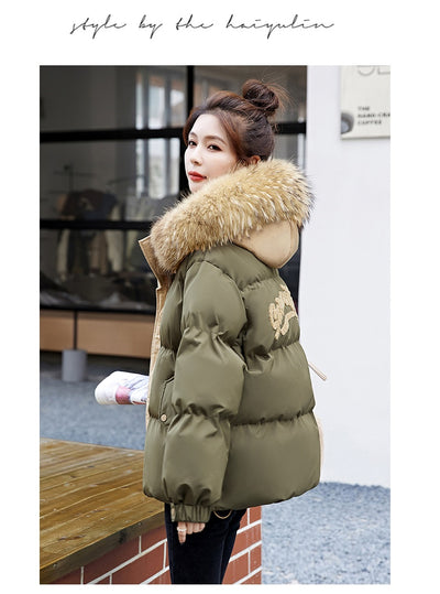 Abrigo de Plumón de Pato Blanco Suelto Estilo Coreano para Mujer - Image 33