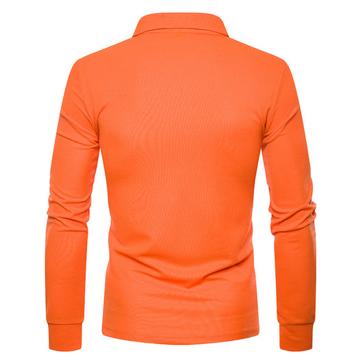 Camisa Casual de Manga Larga Slim Fit con Cuello de Color - Image 23