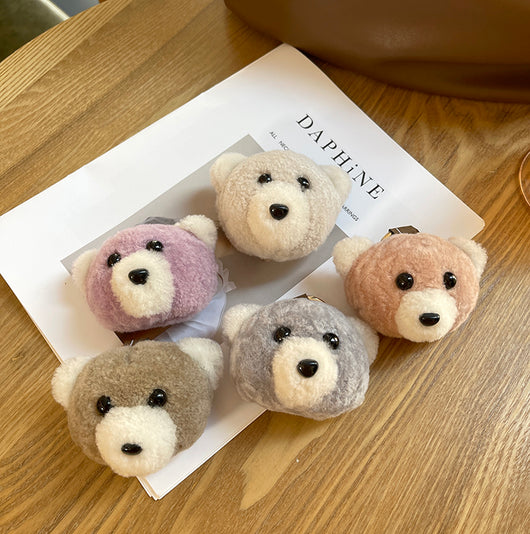 Llavero Peluche Oso de Lana Real - Accesorio Adorable para Auto - Image 23