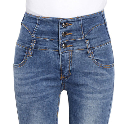 Jeans Colombianos Cintura Alta Ajustados Elásticos Primavera Otoño - Image 9