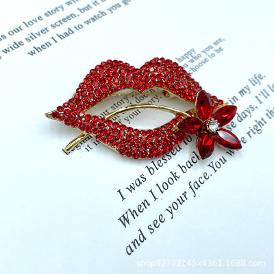 Broche Labios Rojos Tentación - Accesorio de Temperamento para Traje y Vestido - Image 13