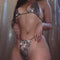 Bikini de Malla con Cristales para Playa