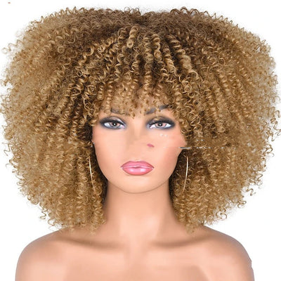 Peluca de Cabello Rizado Sintético con Malla Fina - Image 28