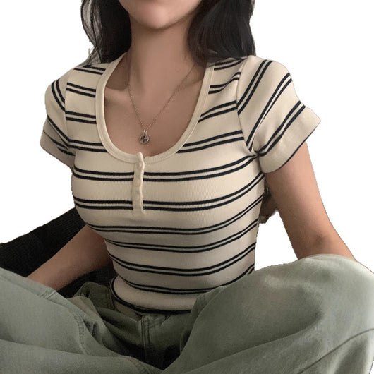 Blusa Coreana Elegante Ajustada para Chicas Modernas - Image 5