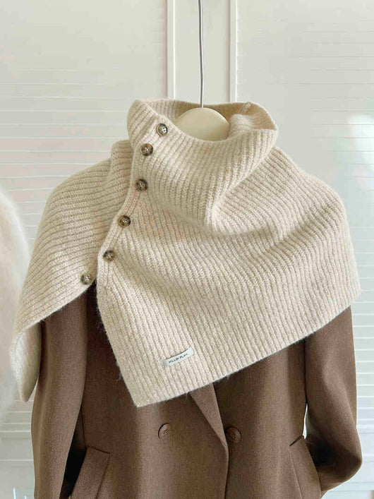 Capa Tejida de Lana con Cuello Alto Abrigador - Image 16