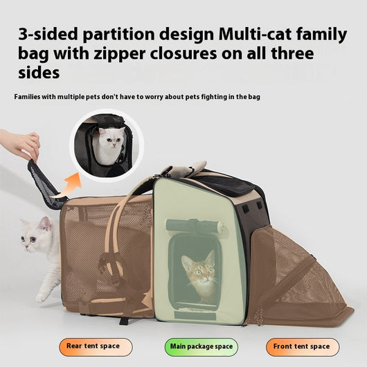Mochila Transportadora Respirable para Gatos y Perros - Gran Capacidad Portátil - Image 3