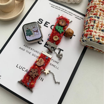 Pulsera Navideña de Peluche - Correa Festiva para Otoño e Invierno - Image 8
