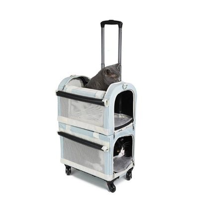 Carrito Transportador Multimascotas Portátil y Transpirable para Gatos y Perros - Image 9