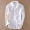 Camisa de Lino Blanca Clásica para Hombre